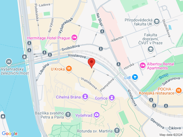 Google map: Neklanova 18, Praha 2